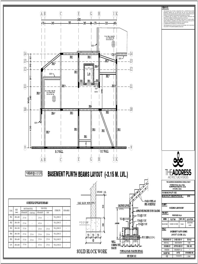 12-Plinth Beams Layout PDF | PDF | Real Estate Law | Engineering