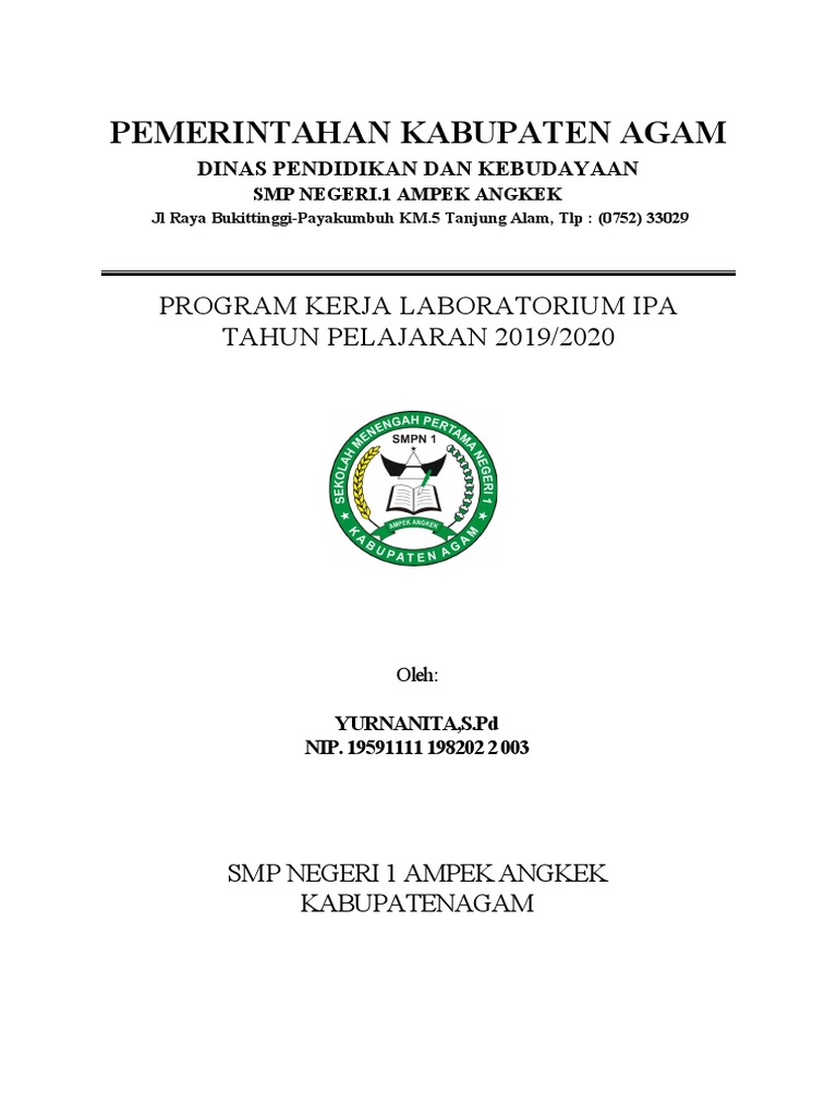 Program Kerja Lab Ipa SMP.1 Aa PDF
