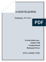 Résumé Des Cours de Gestion