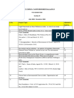 Environmental Law II Sem VII (B) Project Topics