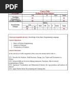 Course Title 2UST504 Python For Data Science