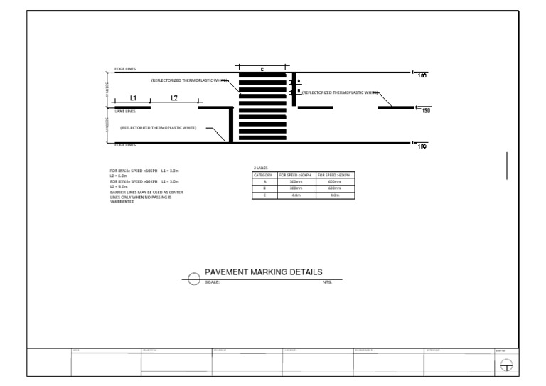 Pavement Marking Detail | PDF
