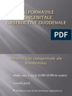 Malformaţiile Congenitale Obstructive Duodenale