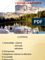 Adaptarea Volemiei La Altitudine