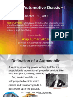 SUBJECT: Automotive Chassis - I: Chapter - 1 (Part 1)