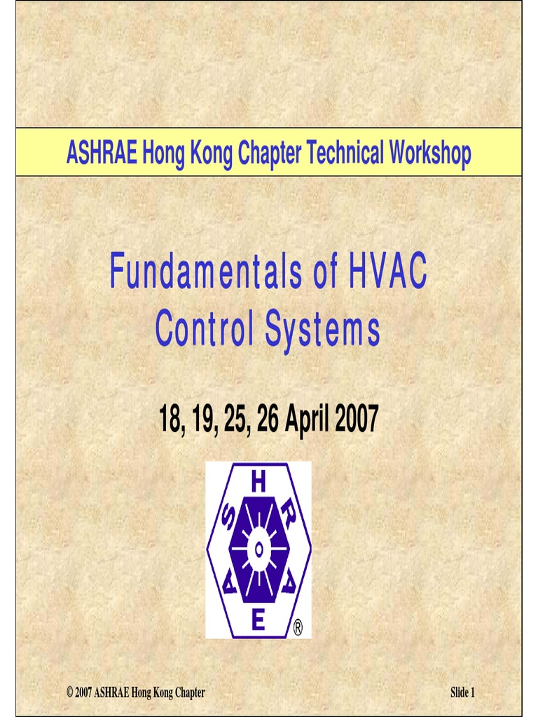 ASHRAE Workshop Control SamHui Part 4 PDF | PDF