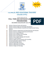 Technical and Vocational Teachers': College (TVTC)