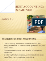 Management Accounting: A Business Partner: Lecture # 1