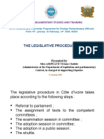 The Legislative Procedure: Bureau of Parliamentary Studies and Training