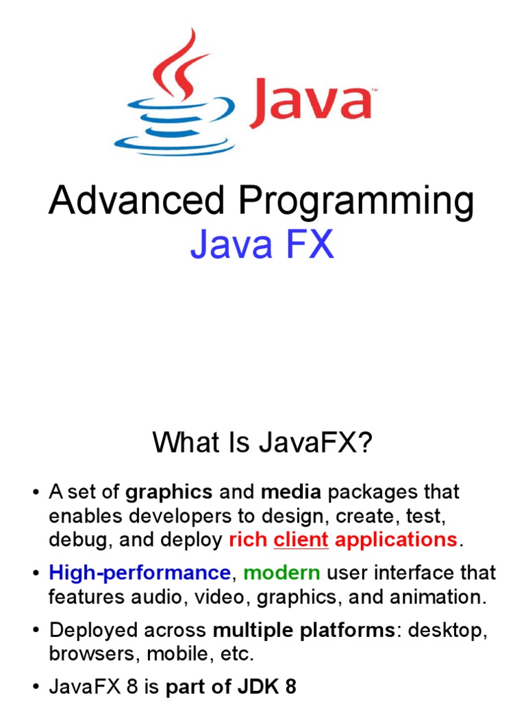 Javafx Slide en | PDF | Software Engineering | Computing