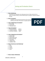 Monitoring and Evaluation Basics