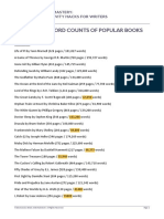 Word Counts For Popular Books