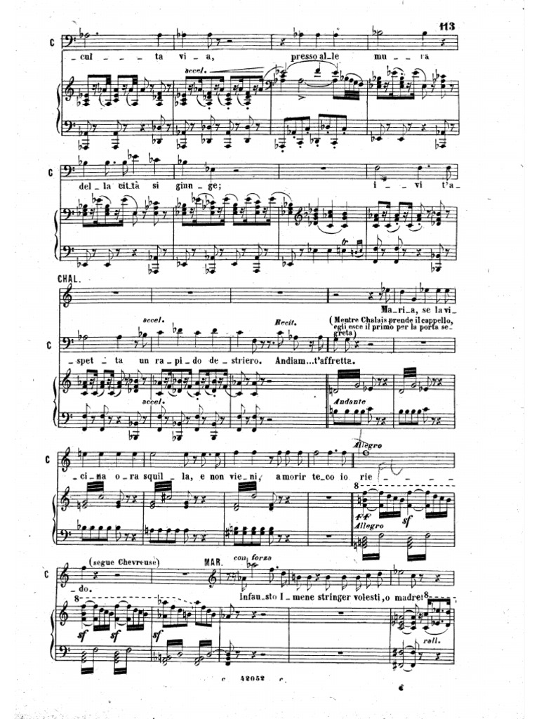 Infausto Imene... Havvi Un Dio Che in Sua Clemenza (Maria Di Rohan ...