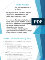 ANP Market Share Modeling Tips