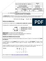 La Multiplicación y Sus Términos