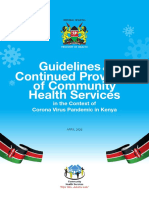 Kenya Guidelines On Continuity of Community Health Services in The