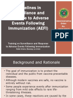Guidelines in Surveillance and Response To Adverse Events Following Immunization (AEFI)