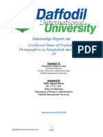 Internship Report On: Livelihood Status of Professional Photographers in Bangladesh During COVID 19