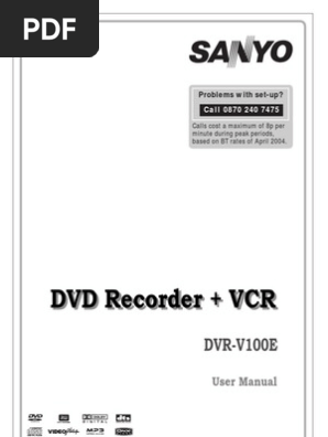 Dvr V100e Videocassette Recorder Pact Disc