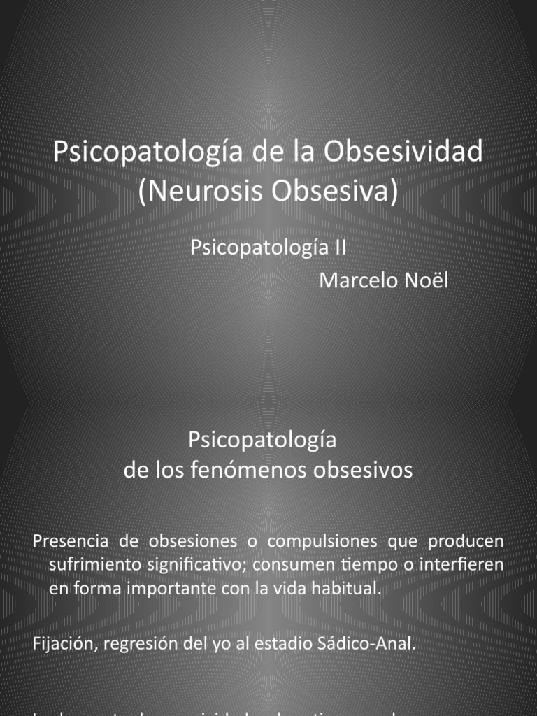 Psicopatología de la Obsesividad y Compulsiones | PDF | Desorden ...