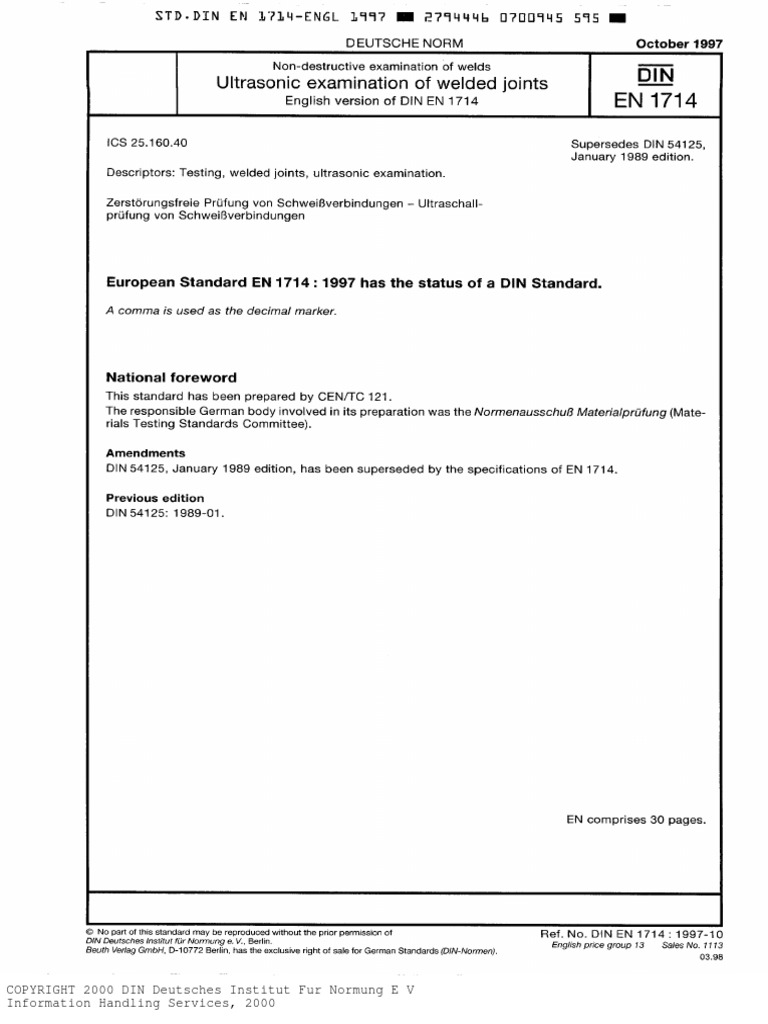 Din en 1714-1997 | PDF