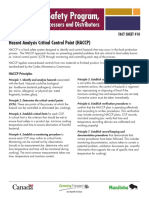 Hazard Analysis Critical Control Point (HACCP) : Fact Sheet #10