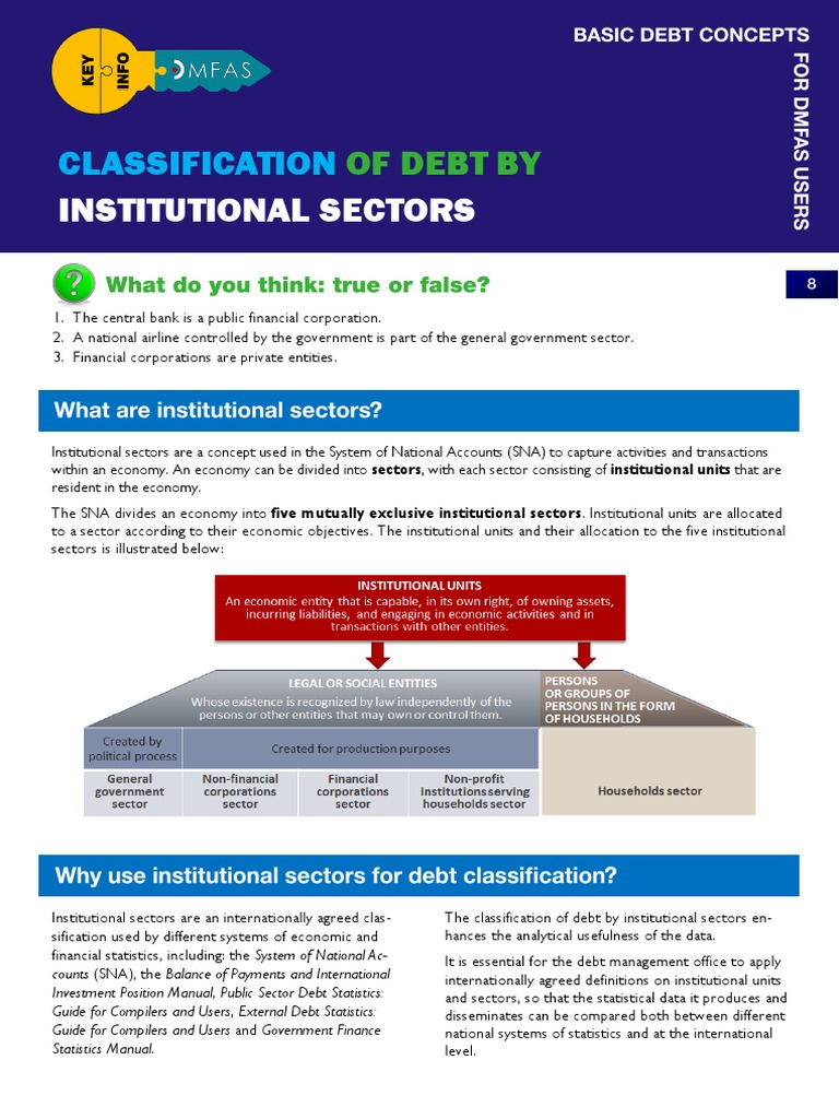 Classification: Institutional Sectors | PDF | Debt | Corporations