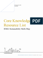 Core Knowledge Resource List: IEMA Sustainability Skills Map