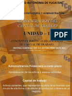 Unidad 1-Concepto y Políticas Financieras de Capital de Trabajo