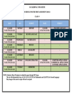 MCK Vidyapeeth Class 9 Assessment Schedule
