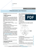 Potentiometers and Trimmers: Resistive Products