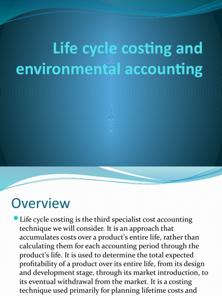 Life Cycle Costing and Environmental Accounting | PDF | Life Cycle ...