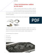 Resumen y Tres Conclusiones Calibre para Láminas de Acero PDF
