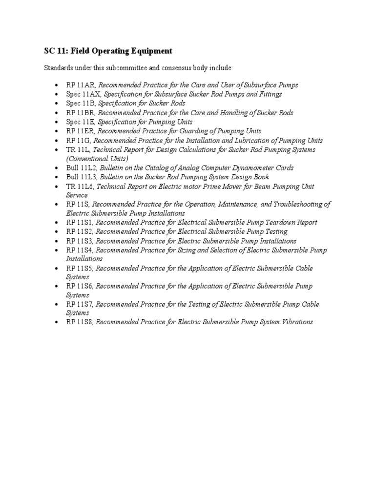 Standards for Field Operating Equipment | PDF | Technology & Engineering
