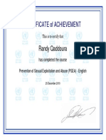 Prevention of Sexual Exploitation and Abuse (PSEA) - English - Course Completion Certificate