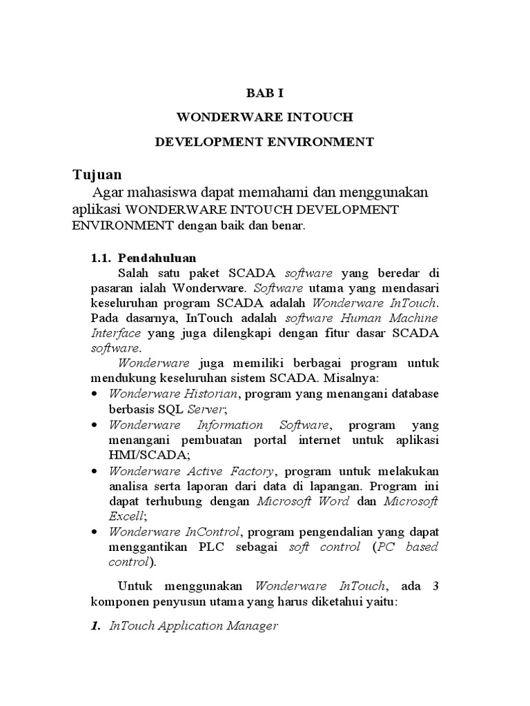 Panduan Wonderware InTouch SCADA | PDF