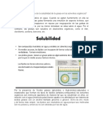 Cuál Es El Fundamento de La Solubilidad de La Grasa en Los Solventes Orgánicos