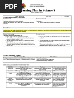 Learning Plan in Science 8: Joyland School, Inc