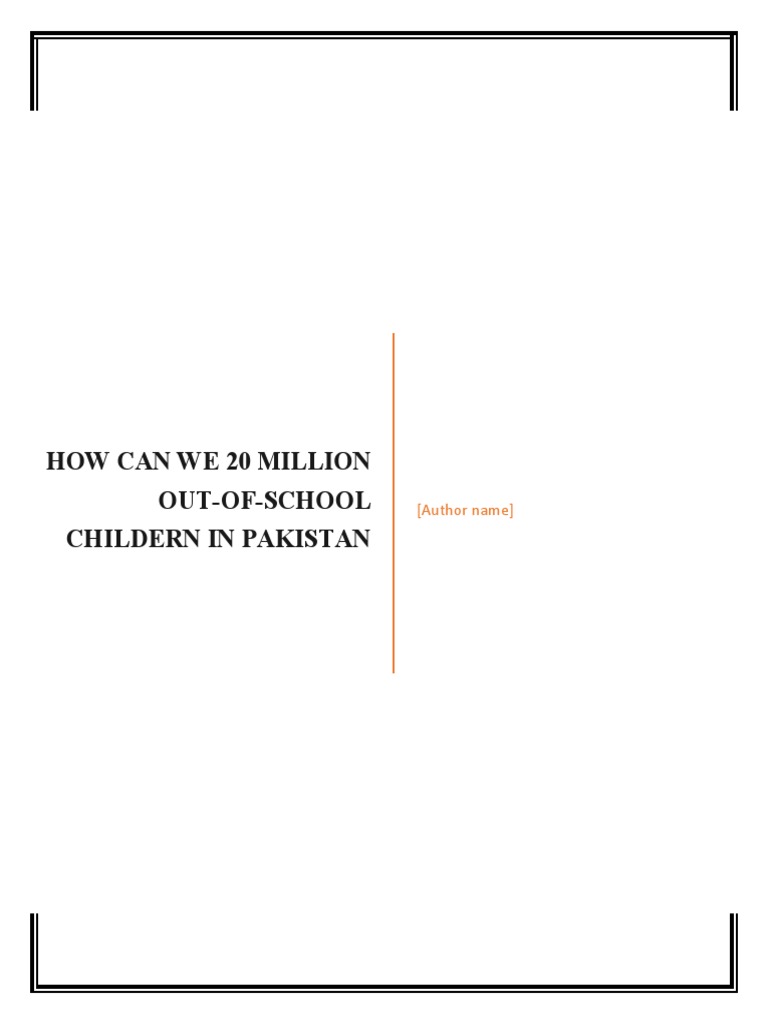 How To Keep 20 Million Childern Out of School | PDF | Poverty | Poverty ...