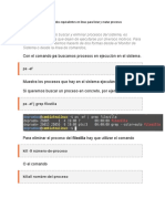 Buscar Los Comandos Equivalentes en Linux para Listar y Matar Procesos