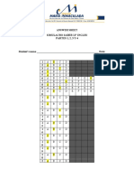 Answer Sheet Simulacro Saber 11° Ingles PARTES 1, 2, 3 Y 4