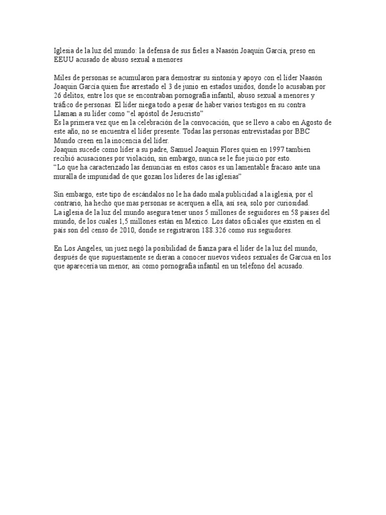 Iglesia De La Luz Del Mundo Pdf