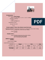 Curriculum Vitae Europass: Informaţii Personale Galea Georgiana