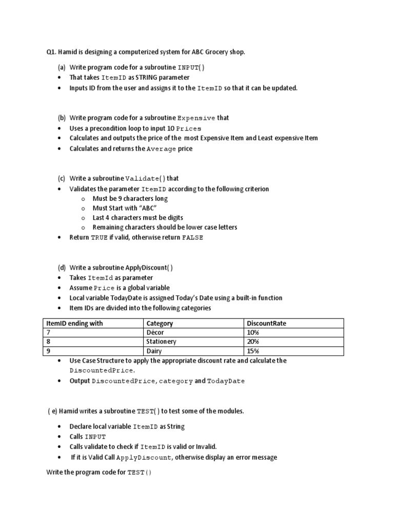Worksheet1 Control Structures | PDF