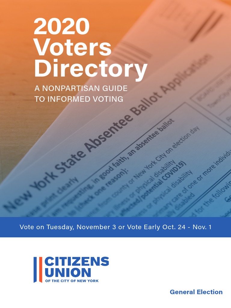 2020 New York General Election Guide | PDF | Joe Biden | Donald Trump