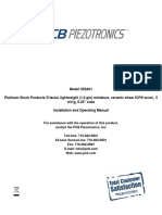 Model 356A01 Platinum Stock Products Triaxial, Lightweight (1.0 GM) Miniature, Ceramic Shear ICP® Accel., 5 MV/G, 0.25" Cube Installation and Operating Manual