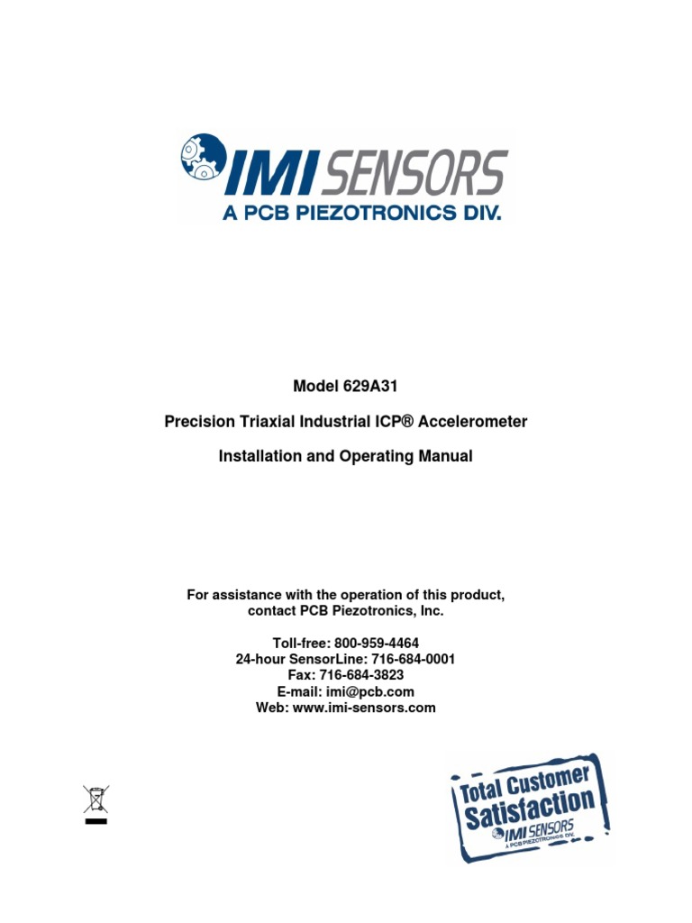 Model 629A31 Precision Triaxial Industrial ICP® Accelerometer ...