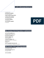 Verb Preposition Verbindung