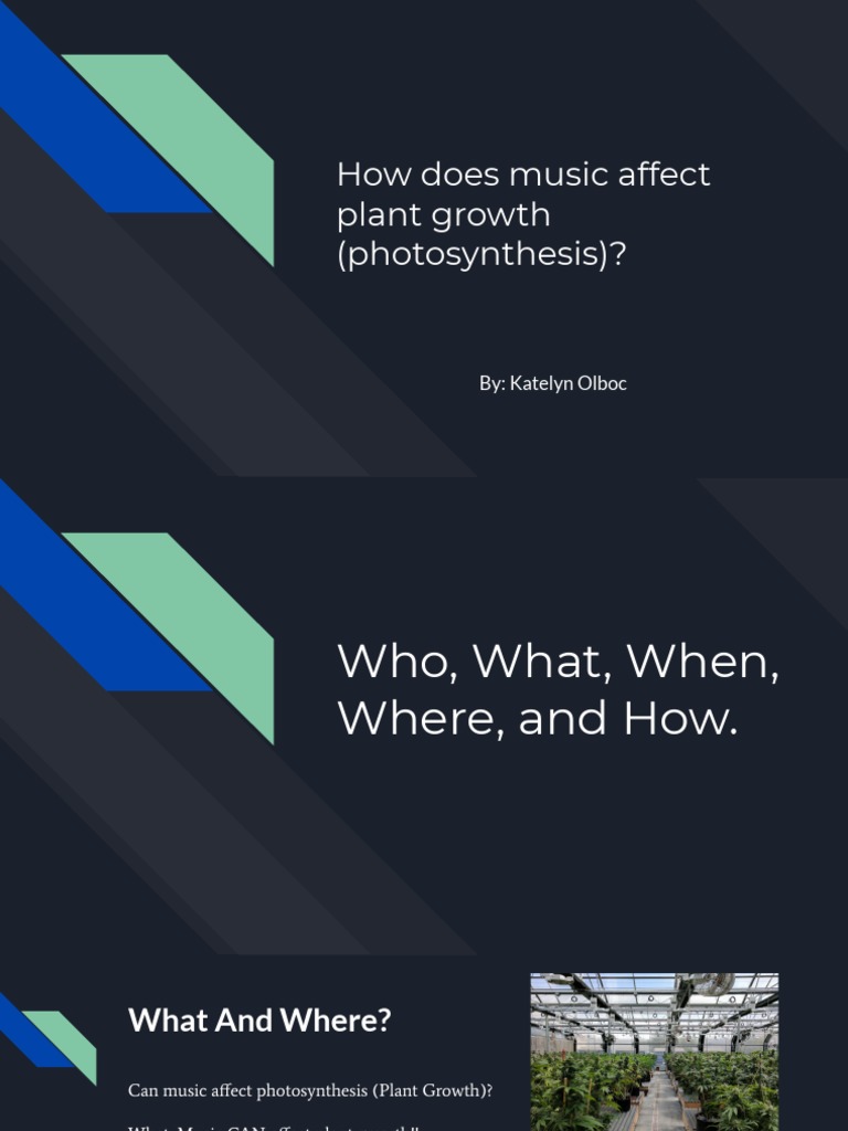 How Does Music Affect Plant Growth Photosynthesis PDF