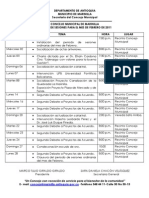 Agenda de Sesiones Mes de Febrero